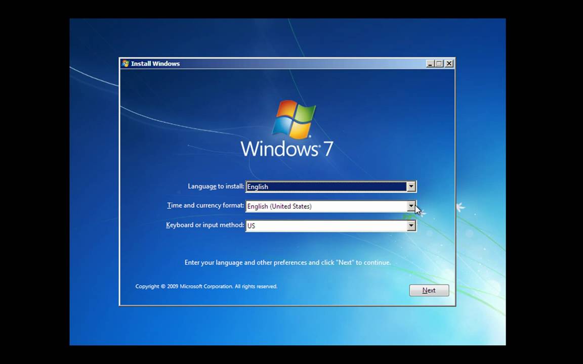 Download and install windows 7